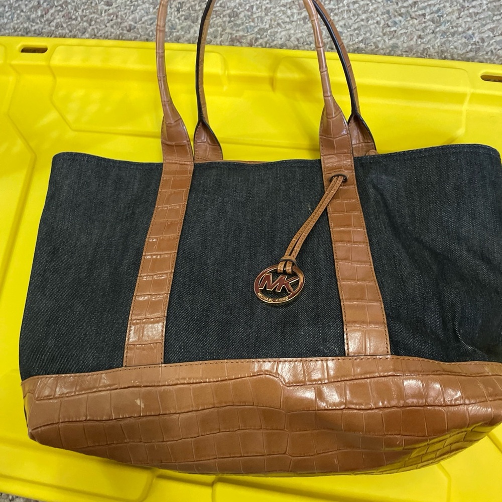 Michael Kors large denim tote